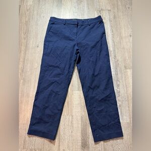 LOFT Blue Chinos Straight-Leg Cotton Blend